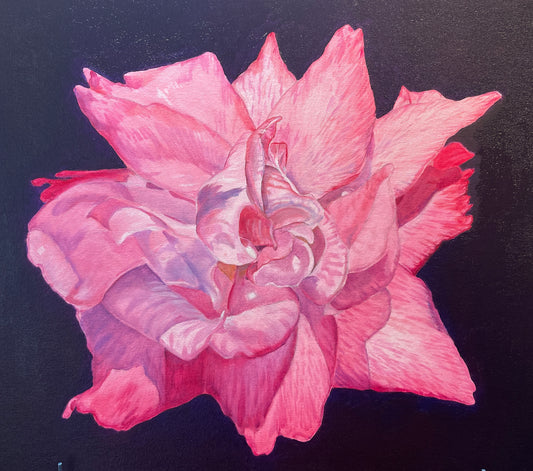 Permanent Rose Giclée Artwork – Luminous Pink Floral